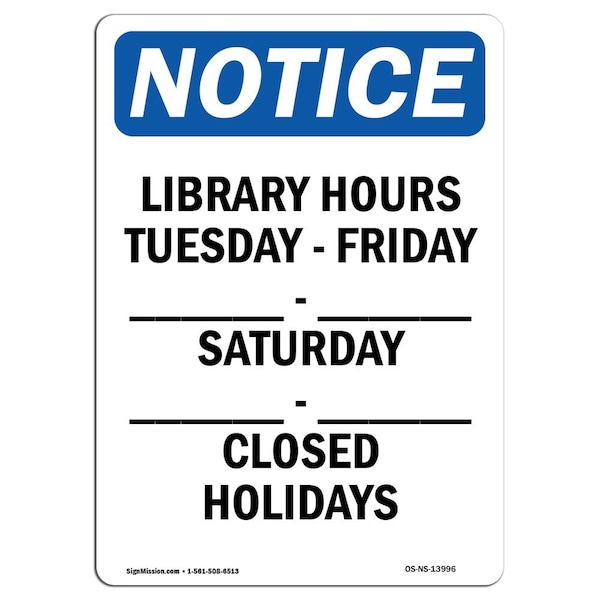 Safety Sign, OSHA Notice, 5" Height, Friday Sign, Portrait, 35-V-13996-10PK